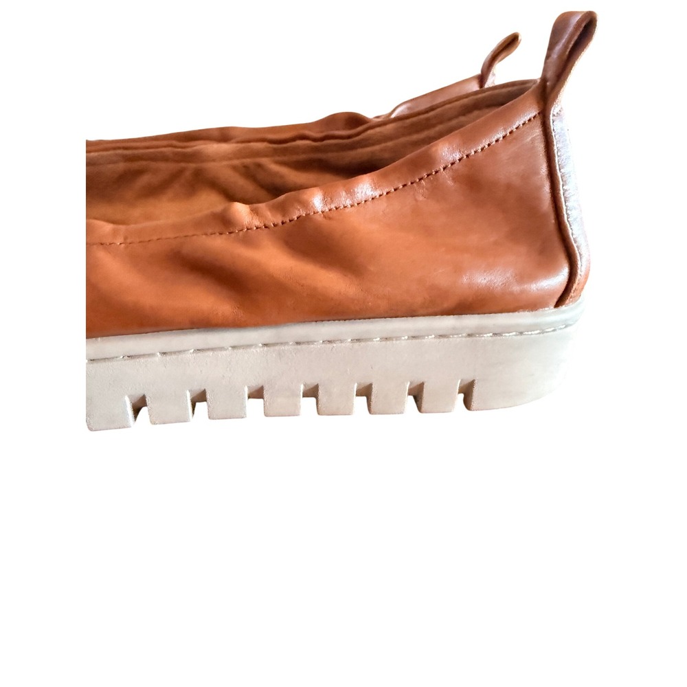 Vionic Uptown Ballet Flats Womens 9 Cognac Leather Orthotic Comfort Shoes - Picture 11 of 14